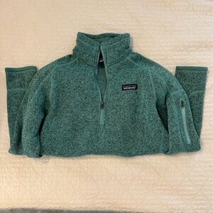 Patagonia Teal Zip-Up Sweater